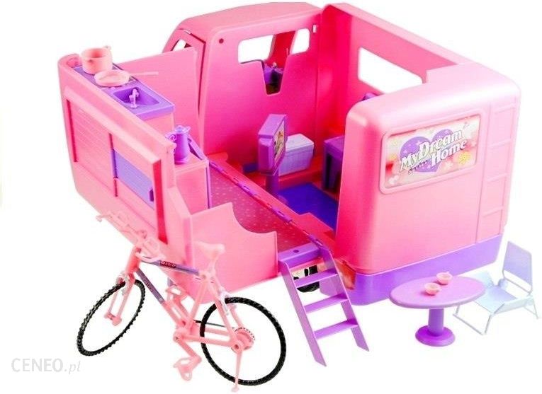 i-leantoys-camper-camping-rozowy-pojazd-dla-lalki-rower-50cm