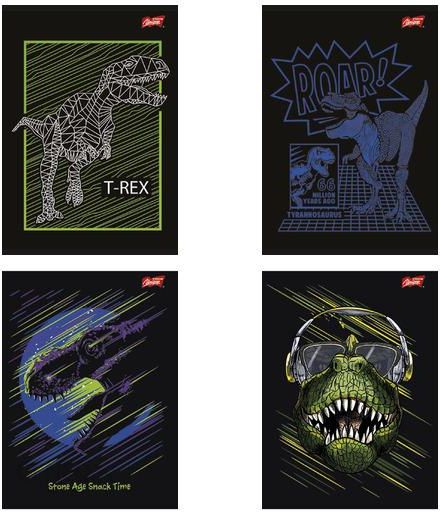 i-zeszyt-a5-32k-linia-podwojna-dwukolorowa-laminowany-t-rex-z-lakierem-miejscowym-mix